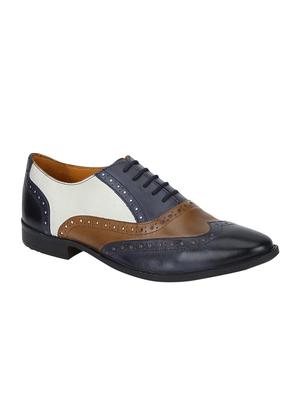 multi colored Leather lace-up brouges - 15613411 - Standard Image - 1