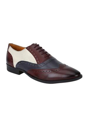 multi colored Leather lace-up brouges - 15613412 - Standard Image - 1