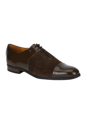 brown Suede lace-up oxfords - 15613413 - Standard Image - 1