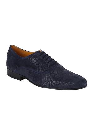 navy Leather lace-up oxfords - 15613415 - Standard Image - 1