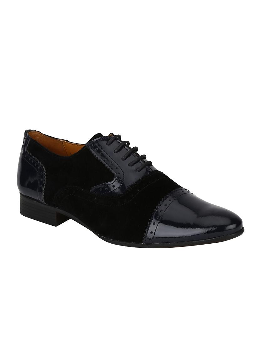 black Suede lace-up oxfords - 15613422 - Zoom Image - 1