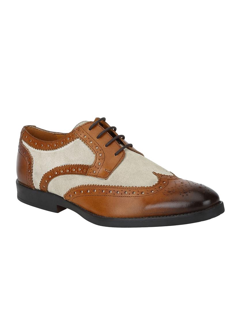 tan Leather lace-up derbys - 15613423 - Zoom Image - 1