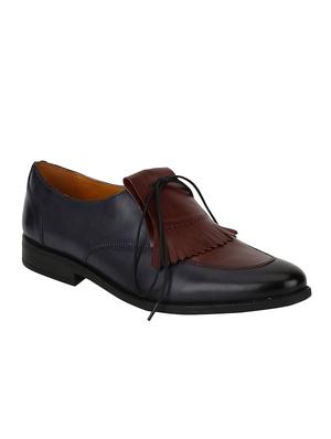 navy Leather formal slip ons - 15613430 - Standard Image - 1