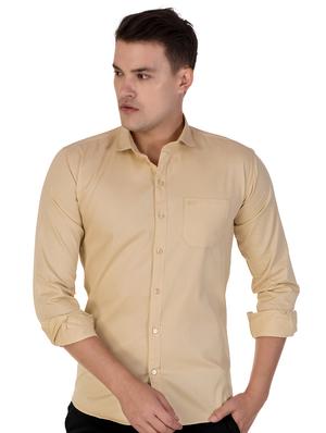 beige cotton casual shirt - 15613440 - Standard Image - 1