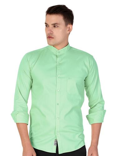 green cotton casual shirt - 15613442 - Very Small Image - 1