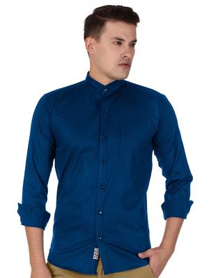 blue cotton casual shirt - 15613444 - Standard Image - 1