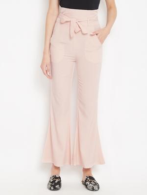 smocked waist flared hem trouser - 15613516 - Standard Image - 1