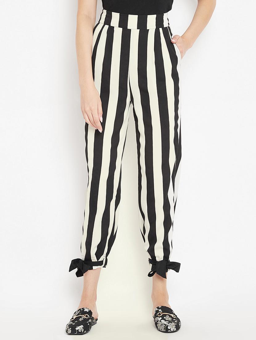 hem bow tie detail striped trouser - 15613518 - Zoom Image - 1