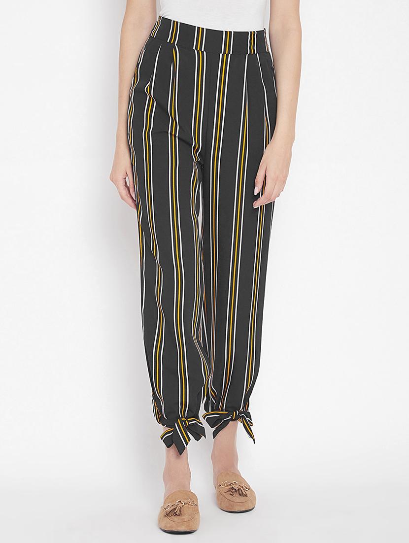 hem bow tie detail striped trouser - 15613519 - Zoom Image - 1