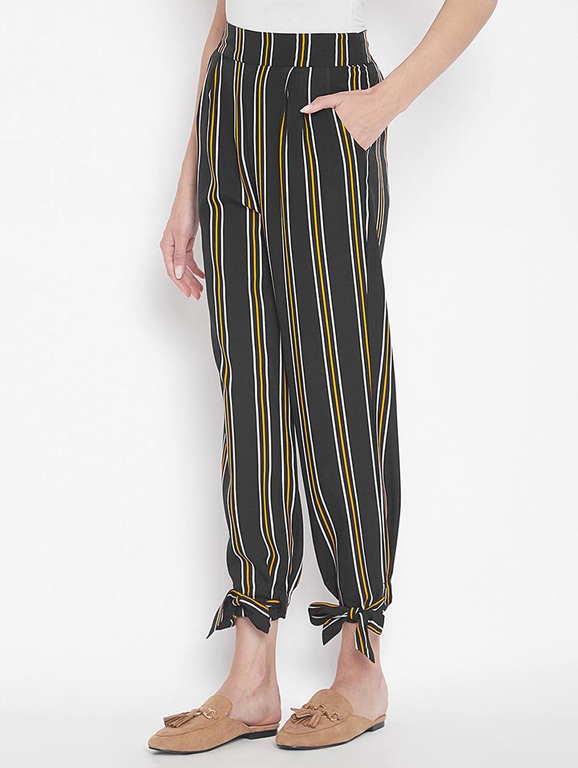 hem bow tie detail striped trouser - 15613519 - Zoom Image - 2
