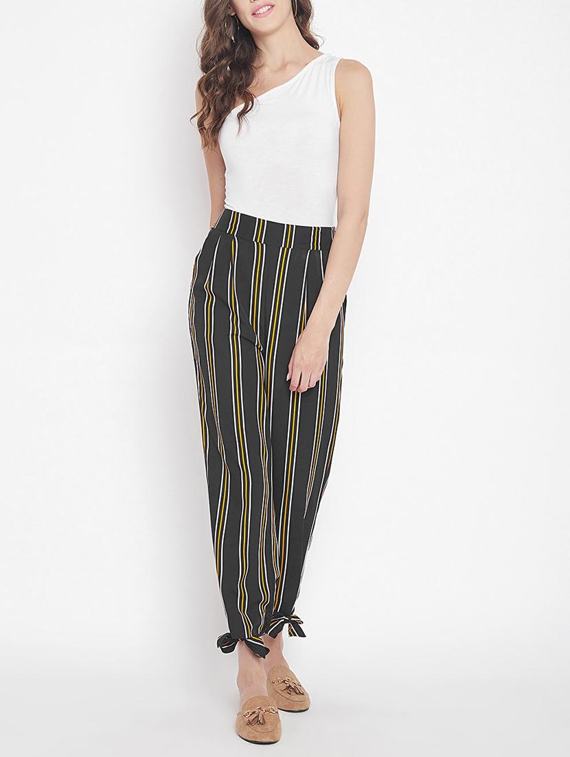 hem bow tie detail striped trouser - 15613519 - Zoom Image - 4