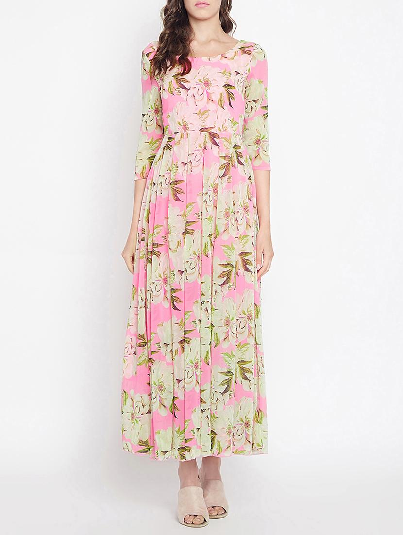 pleated floral maxi dress - 15613522 - Zoom Image - 1