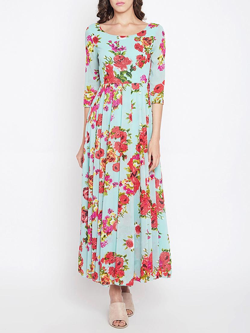 boat neck pleated maxi dress - 15613526 - Zoom Image - 1