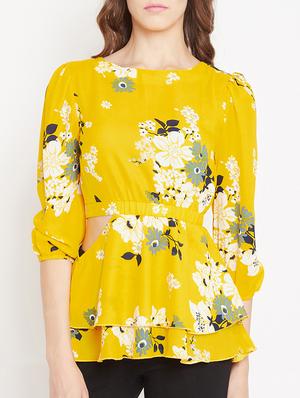 floral cut out detail top - 15613568 - Standard Image - 1