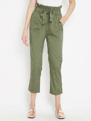 paperbag waist crop pant - 15613589 - Standard Image - 1