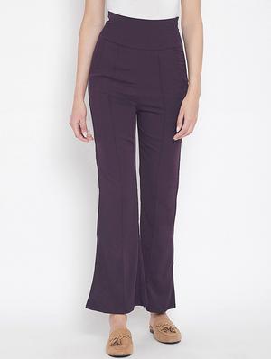 high waist flared hem trouser - 15613614 - Standard Image - 1