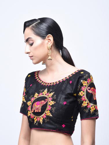 embroidered blouse with drawstring - 15613747 - Very Small Image - 1