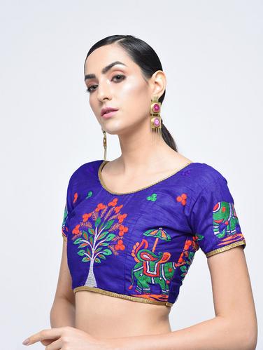 embroidered blouse with drawstring - 15613752 - Very Small Image - 1
