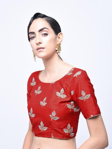 embroidered blouse with drawstring - 15613760 - Very Small Image - 1