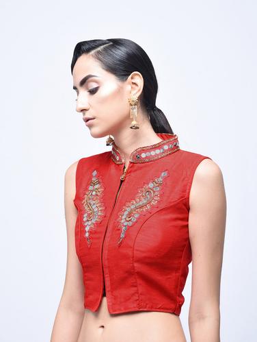 Rust embellished blouse - 15613768 - Very Small Image - 1
