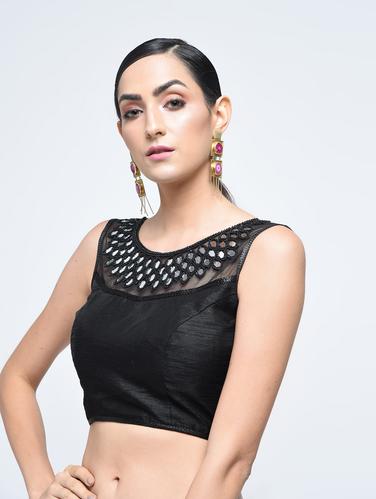 Mirror work embroidered blouse - 15613769 - Very Small Image - 1