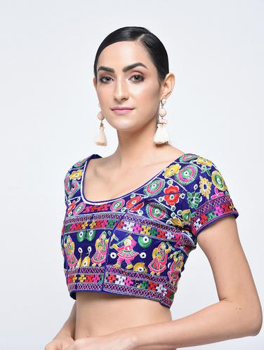 Embroidered blouse with drawstring - 15613773 - Very Small Image - 1