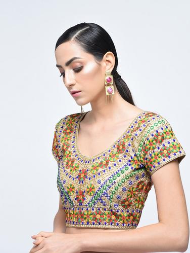 Embroidered blouse with drawstring - 15613774 - Very Small Image - 1