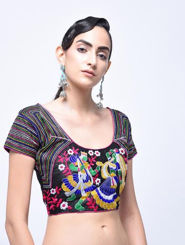 Embroidered blouse with drawstring - 15613775 - Very Small Image - 1