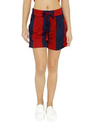 drawstring waist striped shorts - 15614581 - Standard Image - 1
