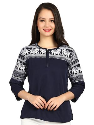 zip detail block print top - 15614655 - Standard Image - 1