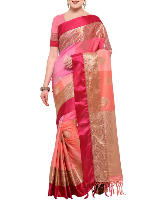 zari motifs woven saree with blouse - 15614705 - Standard Image - 1