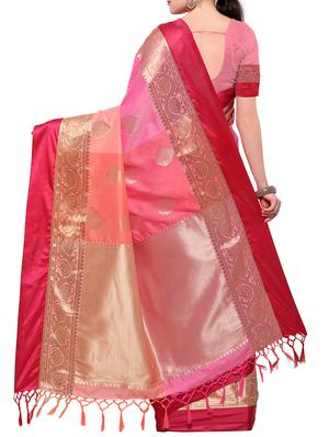 zari motifs woven saree with blouse - 15614705 - Standard Image - 2