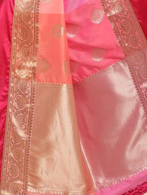 zari motifs woven saree with blouse - 15614705 - Standard Image - 4