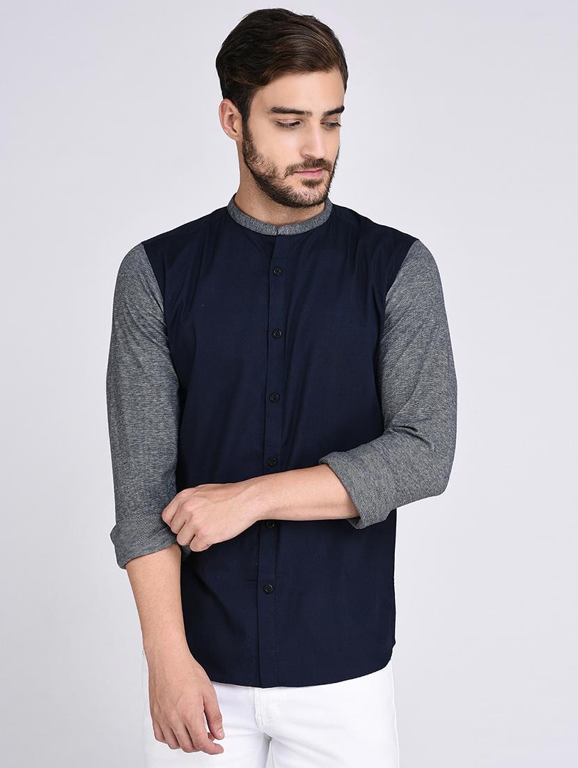 blue cotton casual shirt - 15614745 - Zoom Image - 1