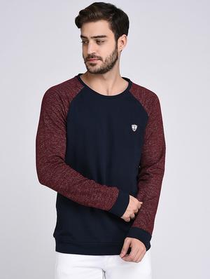 blue cotton raglan sweatshirt - 15614766 - Standard Image - 1