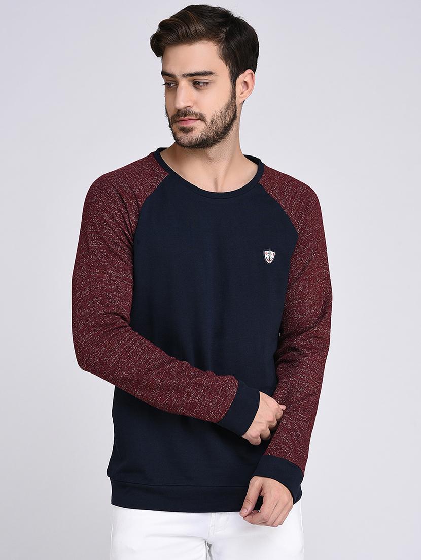 blue cotton raglan sweatshirt - 15614766 - Zoom Image - 1