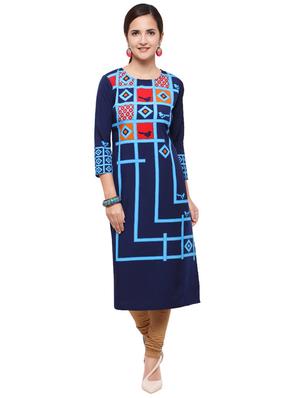 Printed straight kurta - 15614846 - Standard Image - 1