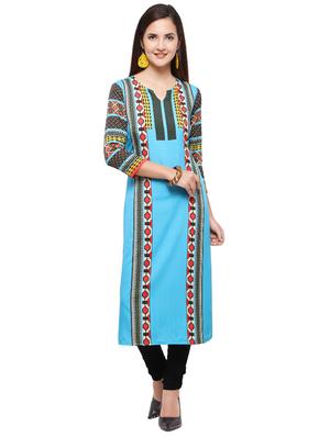 Printed straight kurta - 15614847 - Standard Image - 1