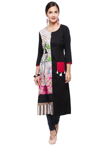 Printed straight kurta with pocket - 15614855 - Very Small Image - 1