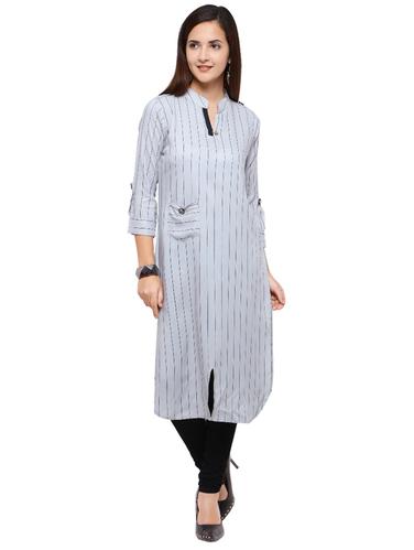 Stripes straight kurta - 15614864 - Very Small Image - 1