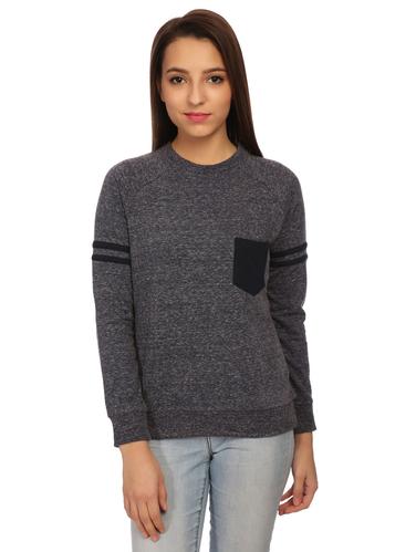 varsity striped pocket patch sweatshirt - 15614977 - Very Small Image - 1