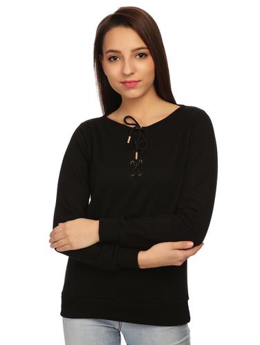 eyelet lace-up sweatshirt - 15614978 - Very Small Image - 1