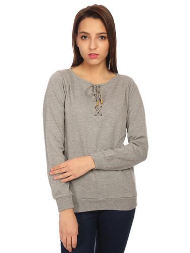 eyelet lace-up sweatshirt - 15614980 - Very Small Image - 1