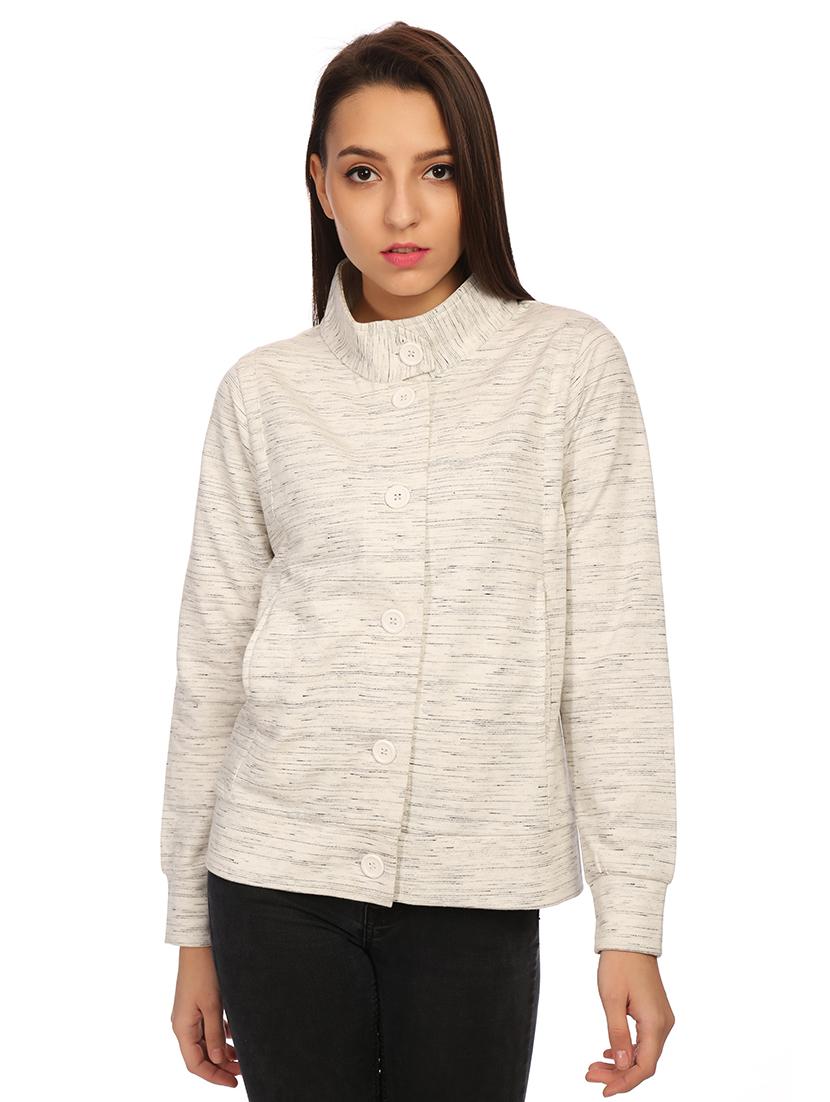 turtle neck melange jacket - 15614985 - Zoom Image - 1