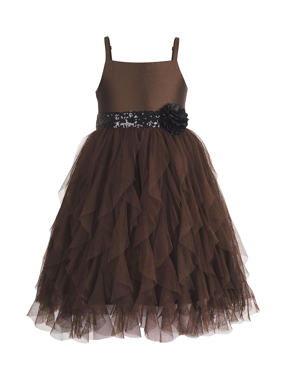 brown net frock - 15615256 - Zoom Image - 1