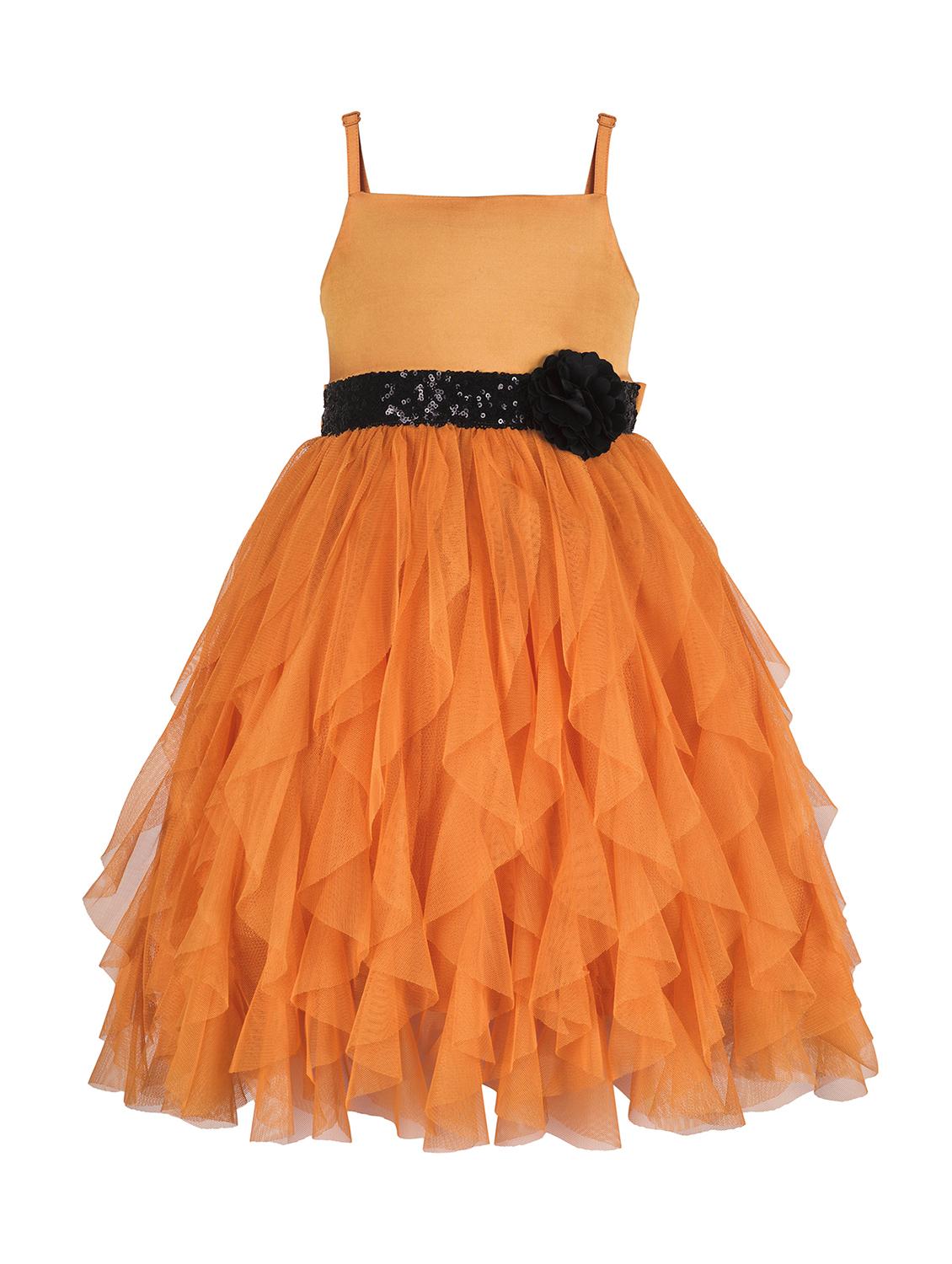orange net frock - 15615258 - Zoom Image - 1