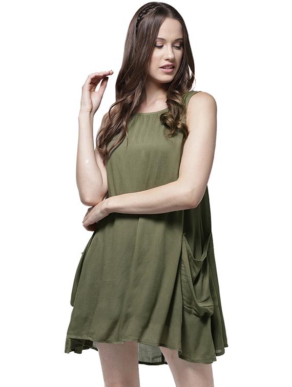 pocket detail asymmetric dress - 15615399 - Zoom Image - 1