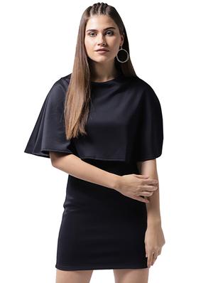 round neck overlay bodycon dress - 15615407 - Standard Image - 1