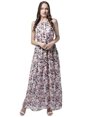 halter neck floral maxi dress - 15615409 - Standard Image - 1