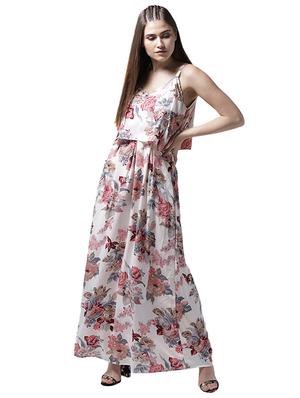 overlay floral maxi dress - 15615412 - Standard Image - 1